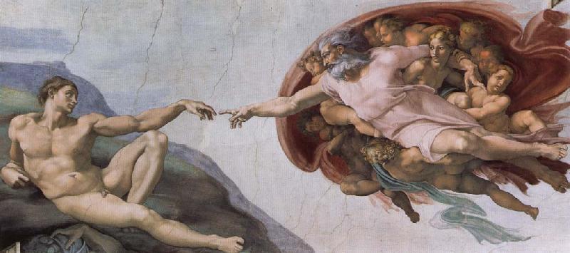 Michelangelo Buonarroti Creation of Adam oil painting image